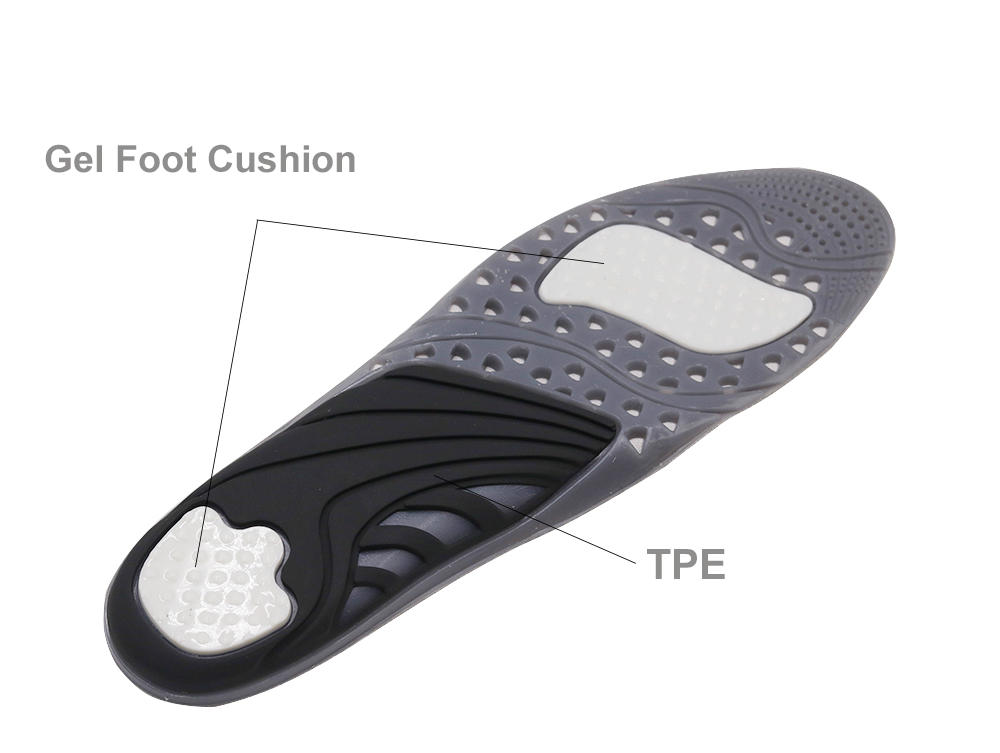 Custom gel insoles for walking boots for forefoot pad-2