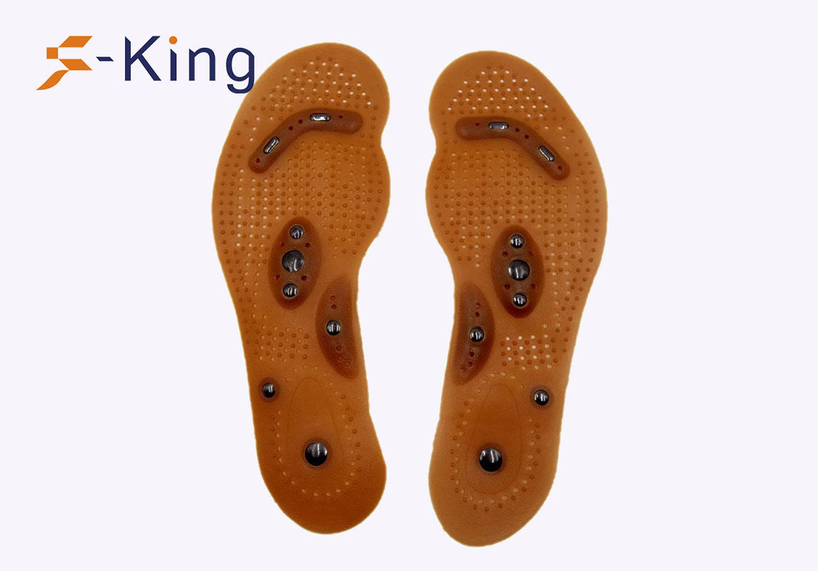 S-King-Pain Relief Foot Massage Insoles, Gel Magnetic Acupuncture Massage Shoe