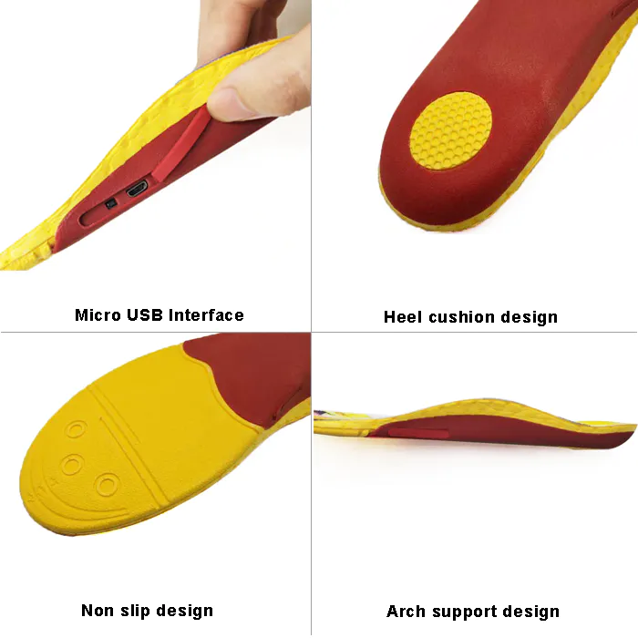 controlled battery heated insoles foot wireless S-King Brand