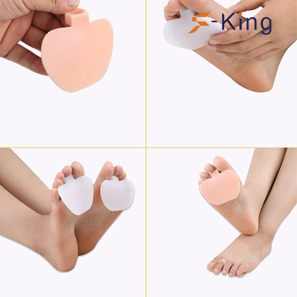 Silicone Metatarsal Pad,soft gel medical metatarsal pad with toe spreader-5
