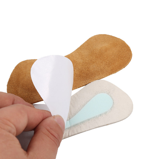Memory foam back heel liner pads leather arch support heel liner leather shoe liner grips kit-4