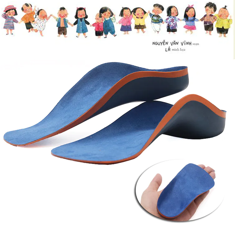 High arch support  kid orthotics insoles for Flat foot Plantar Fasciitis Bowlegs correction