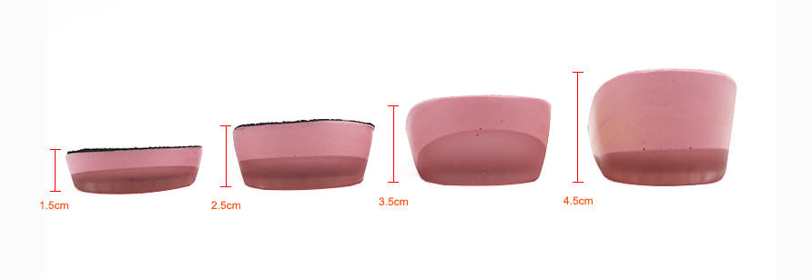 PU gel women shoes hidden height increase insole lifts-up cushion pad for shoes