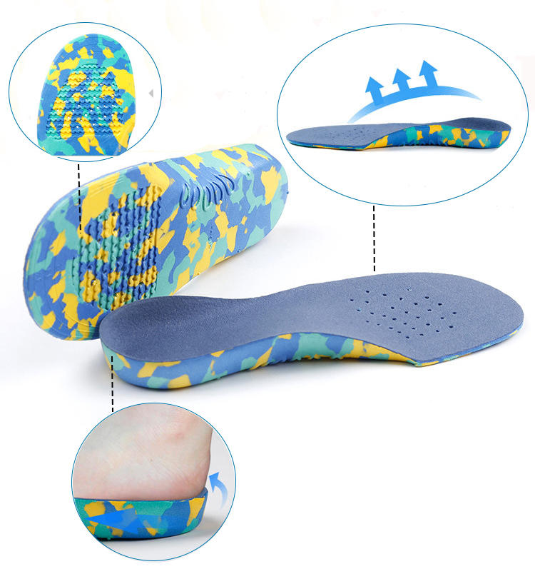 Kids Insoles Orthotic Inserts Comfort Arch Support, Shock Absorbing Active Children's Inner Soles Cushion Pads Orthopedic for Heel, Arch, Flat Feet, Under/Over Pronation