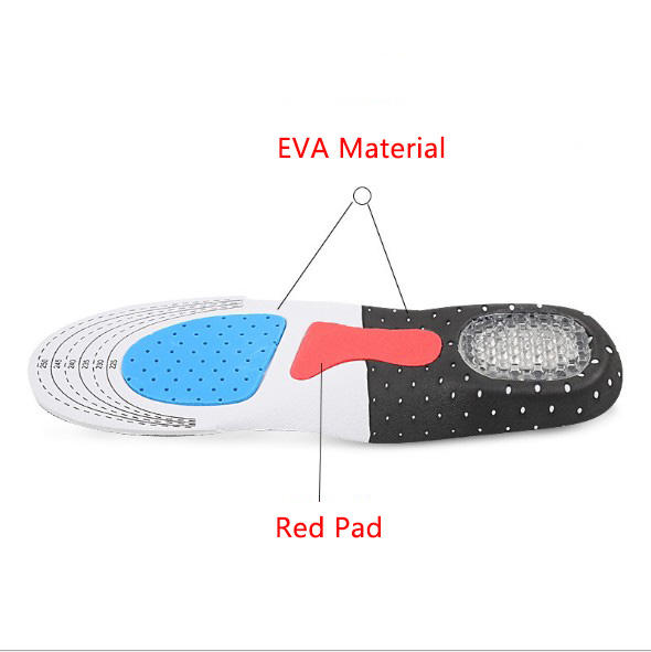 Unisex Full Length Arch Support Orthotics Insoles, Heel Pain Relief, Shock Absorption for Walking, Running and Hiking, Cuttable Size
