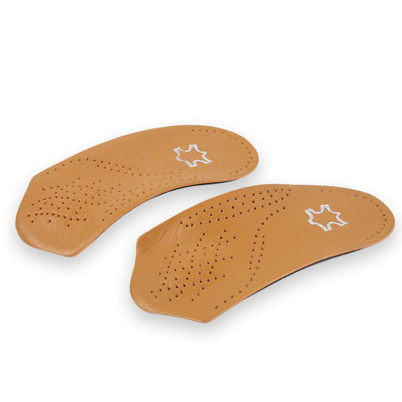 Orthotic Shoe Insoles 3/4 Microfiber leather anti slip high arch support Plantar fasciitis
