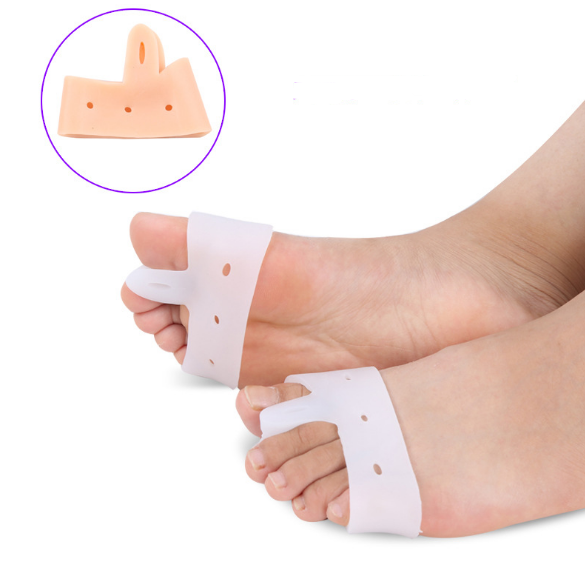 Silicone gel foot metatarsal pad with toe spreader high impact pressure shock absorption