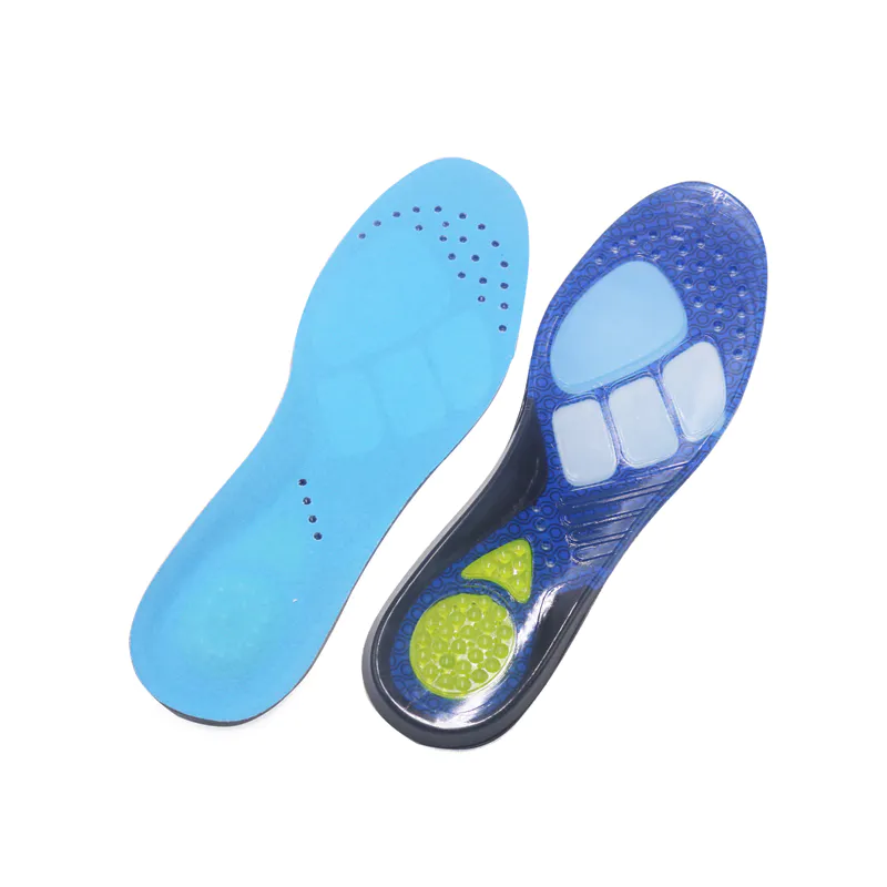 Gel sports insole Foot balance shock absorption Antibacterial with color block