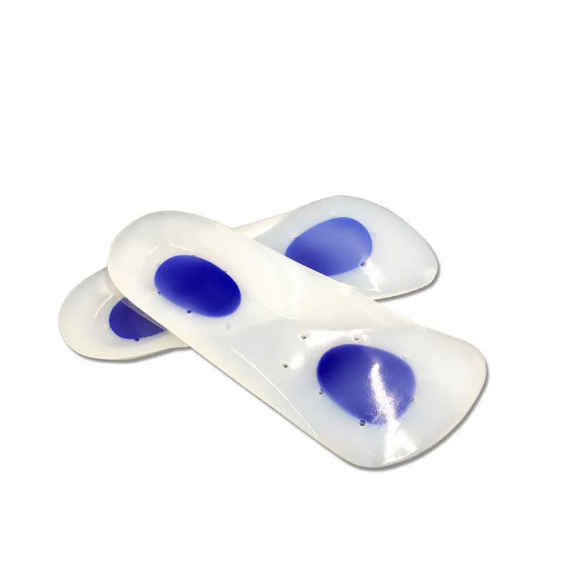 Silicone Insoles Arch Support Orthopedic Silicone Shoe Inserts Heel Cups 3/4 Pain Relief Plantar Fasciitis Insoles