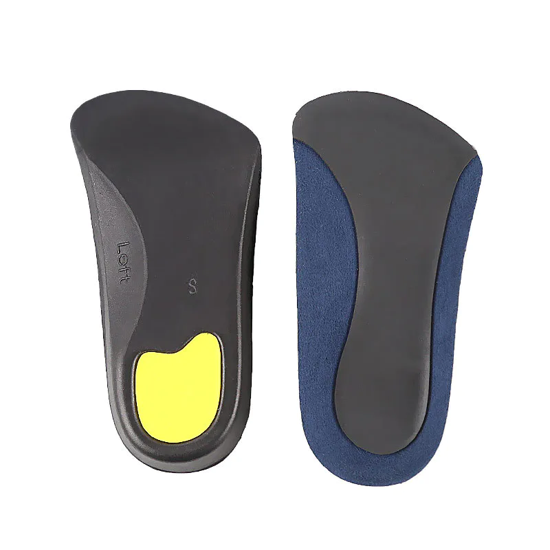 Faux leather 3/4 half-pad high elastic orthopedic insole EVA arch orthopedic soft rear heel pad
