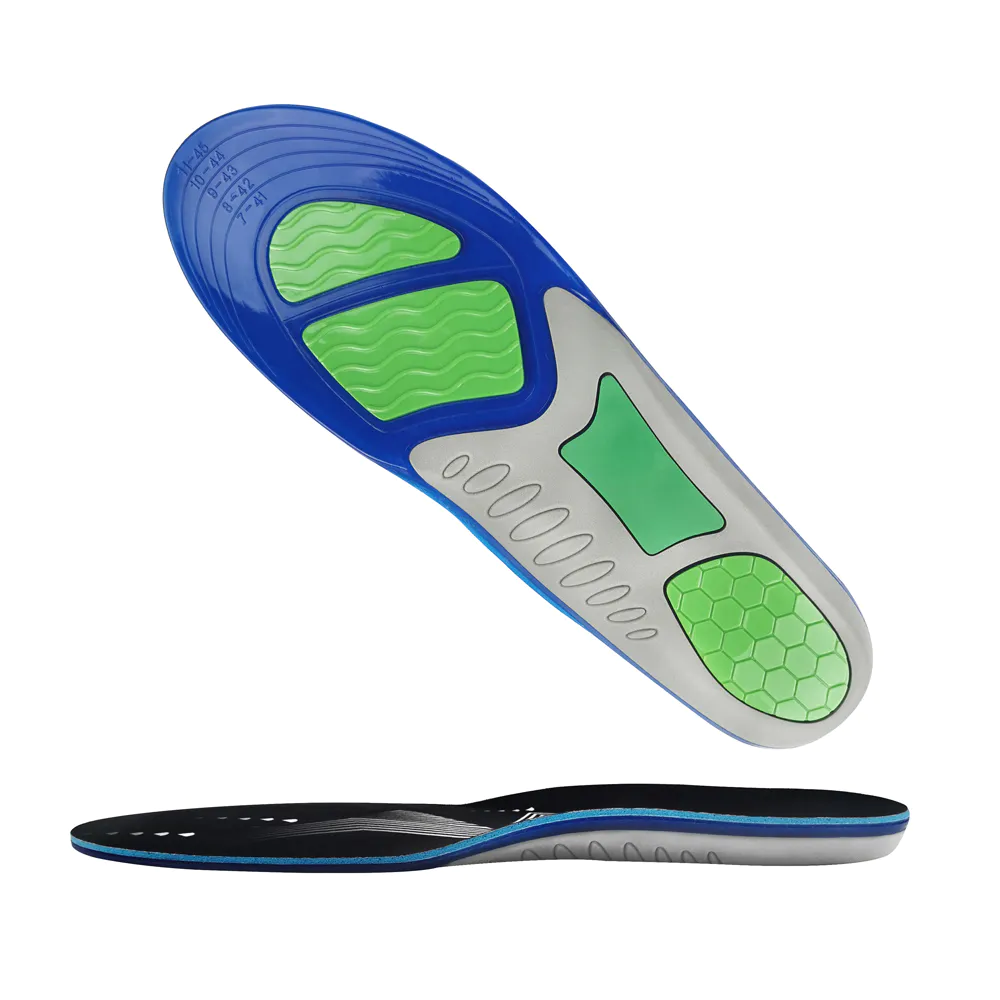 3 Color Unisex TPE/ TPR gel release fatigue secret Anti Swear Athletic shockproof sneaker insole