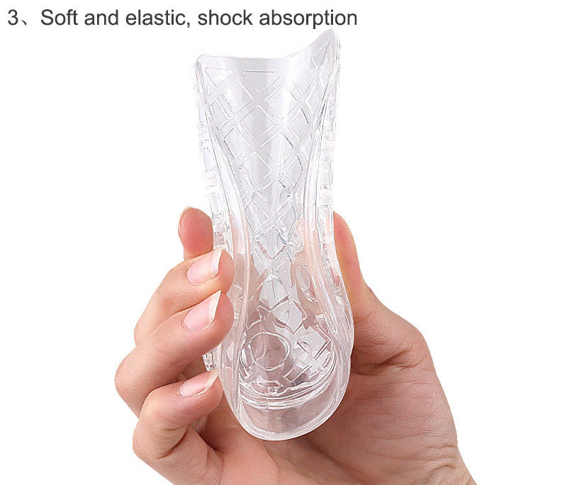 Height increase shoe insoles Five Layer Breathable Invisible silicone height elevator boosting