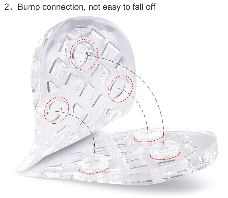 product-S-King-Height increase shoe insoles Five Layer Breathable Invisible silicone height elevator