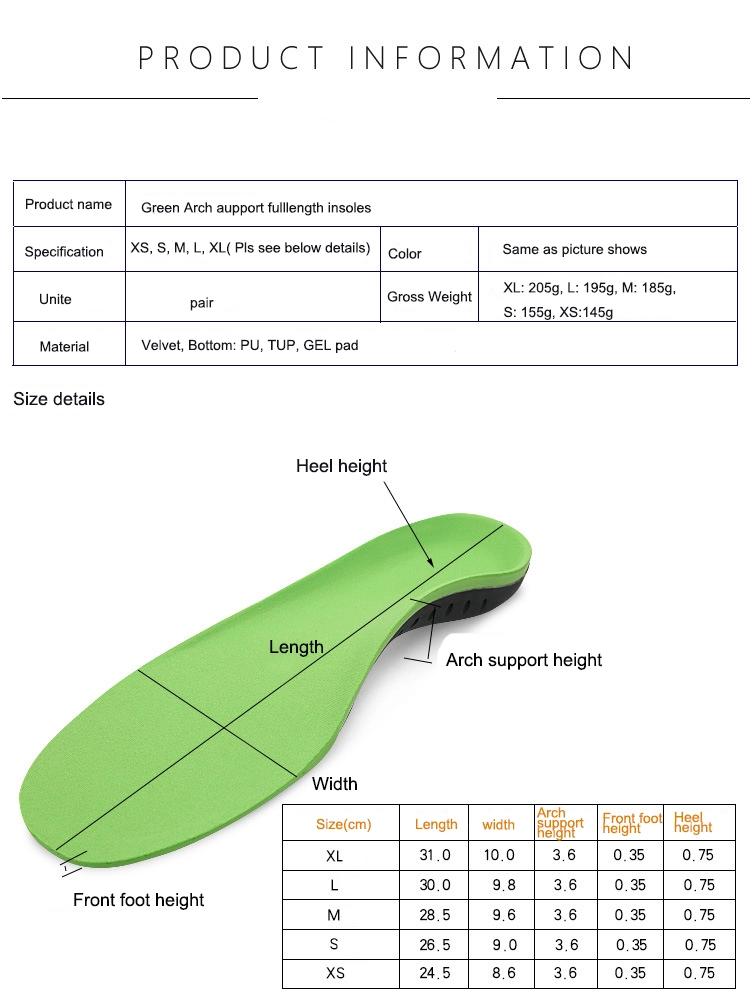 Custom foot orthotic insoles Supply for foot accessories