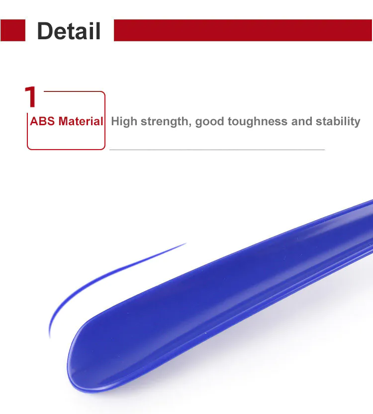 ABS shoehorn convenient for the elderly and pregnant women to wear shoes without bending straight handle shoehorn