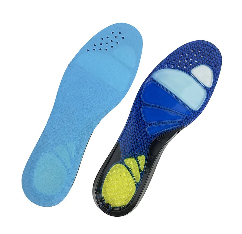 Custom printed shoe insole Wholesale silicone gel magnetic sport foot massage orthotic arch support