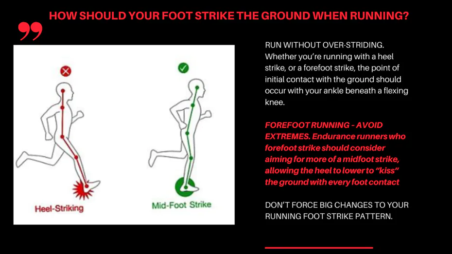 HOW SHOULD YOUR FOOT STRIKE THE GROUND WHEN RUNNING?