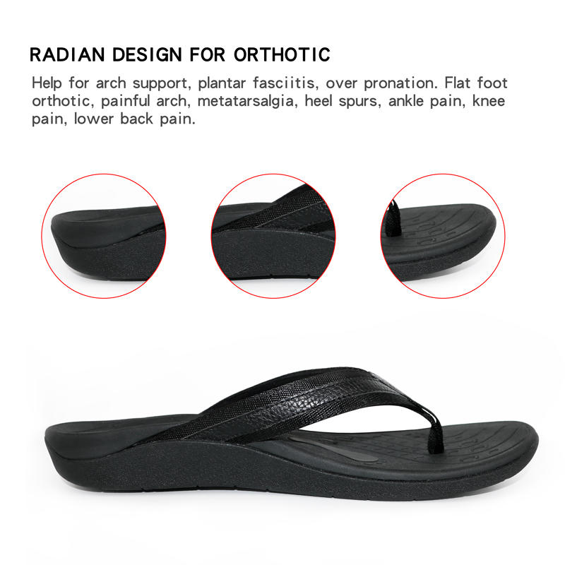 Rubber Sandals with white Fabric arch support orthotic slippers with EVA midsole indoor slippers