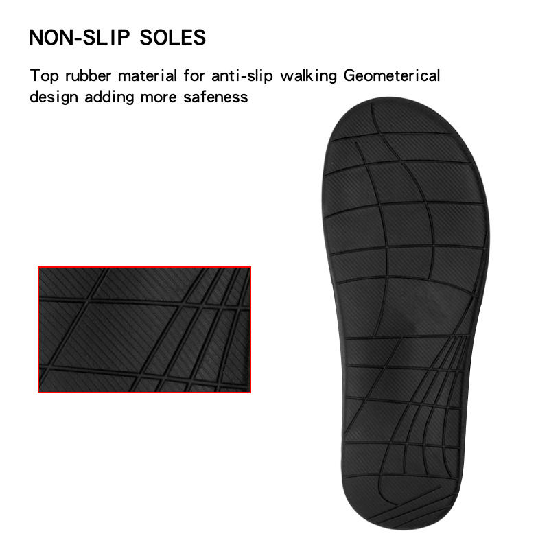 Rubber Sandals with white Fabric arch support orthotic slippers with EVA midsole indoor slippers