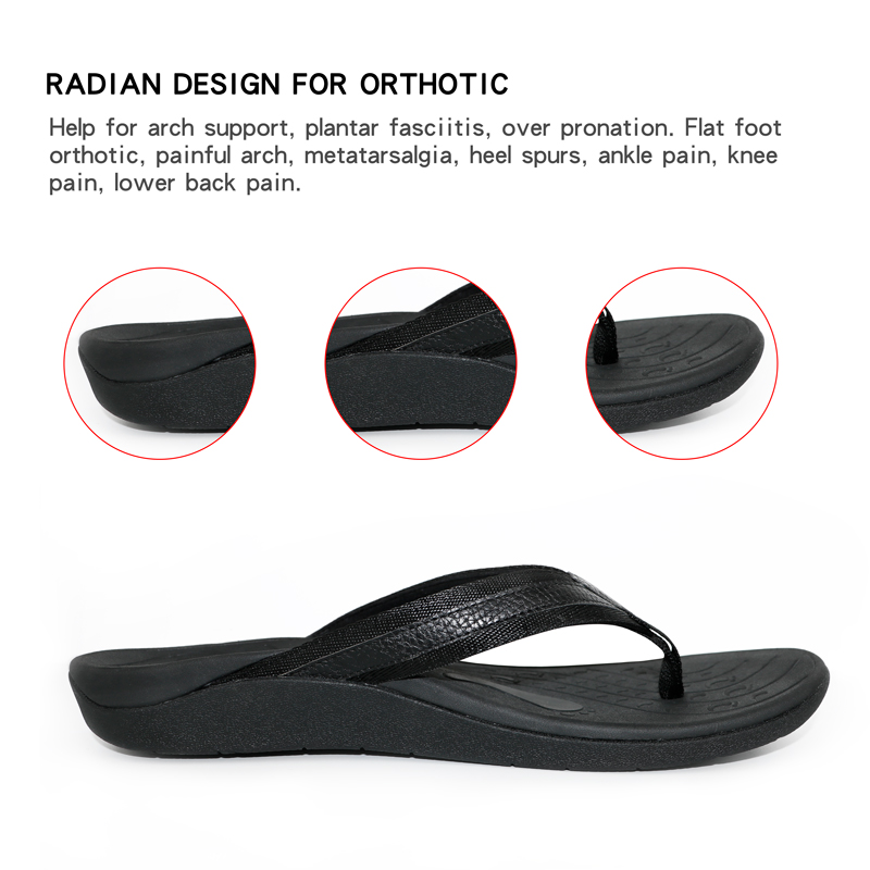 product-S-King-Rubber Sandals with white Fabric arch support orthotic slippers with EVA midsole indo