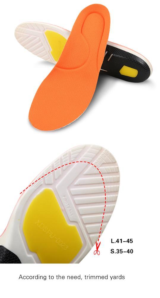 Wholesale Custom Pu Foam Sport Gel Shoes Insoles Foot Correction Arch Support Orthopedic Kids Insoles
