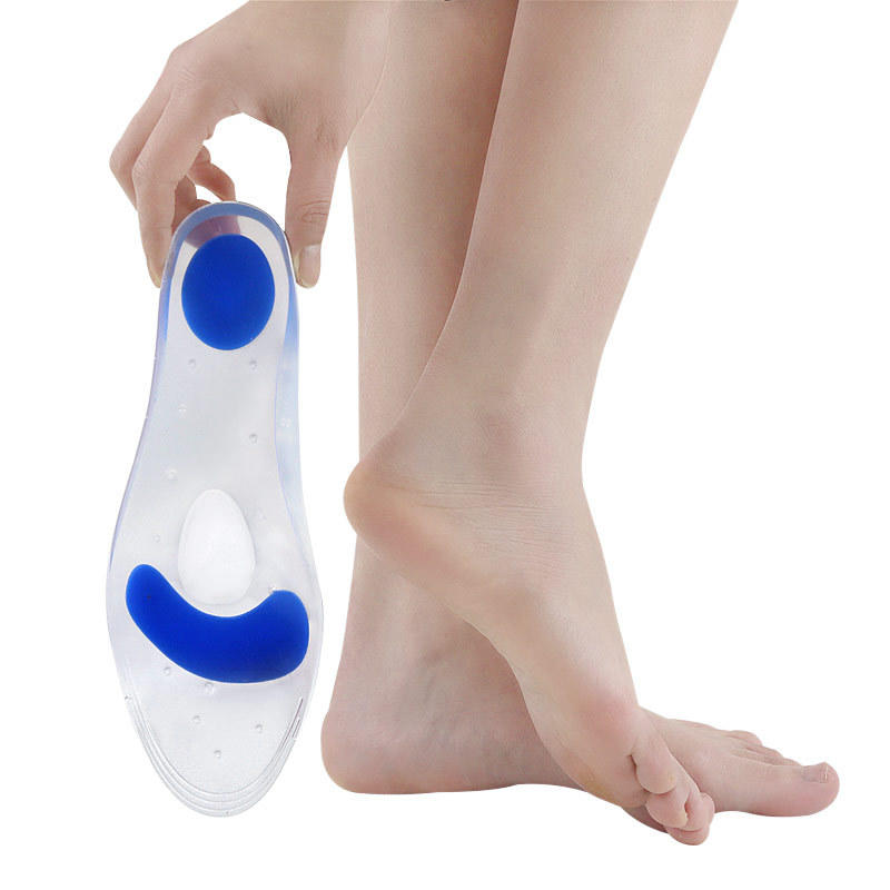 Flat feet insole Silicone Breathable Massage insole soft absorb shock insole