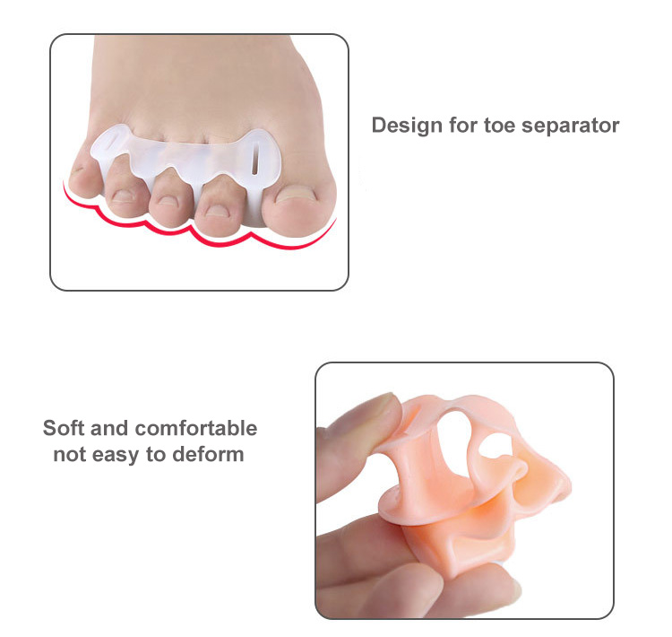 product-S-King-Silicone Toe Separator three hole Foot Care Product Medical orthotics Gel Bunion Toe 