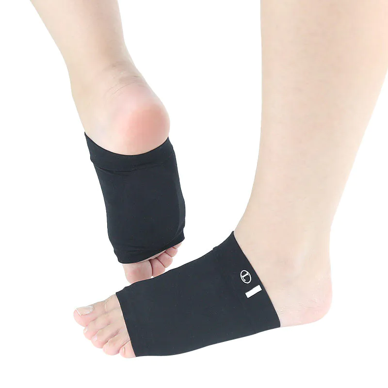 Gel Heel Cushion Socks Plantar Fasciitis Arch Support Black Socks