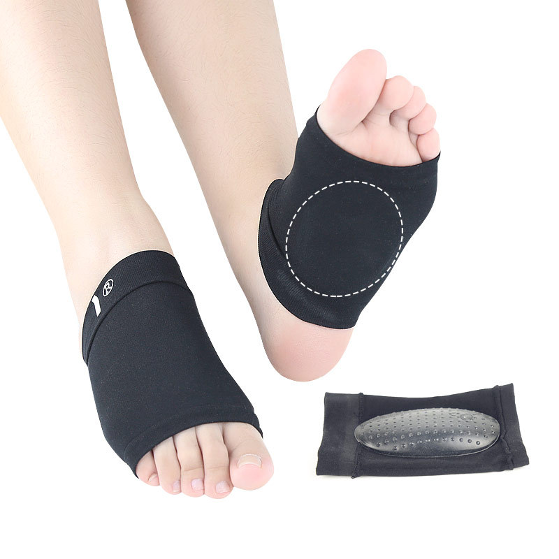 product-S-King-Gel Heel Cushion Socks Plantar Fasciitis Arch Support Black Socks-img
