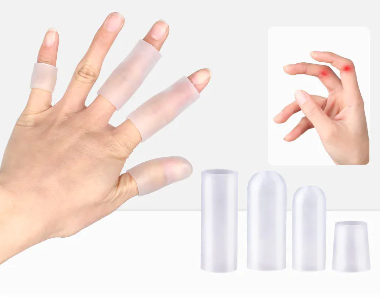 Silicone Stretched Cuttable Tube Moisturizing Protector Toe Cap Sleeves, Finger Protectors