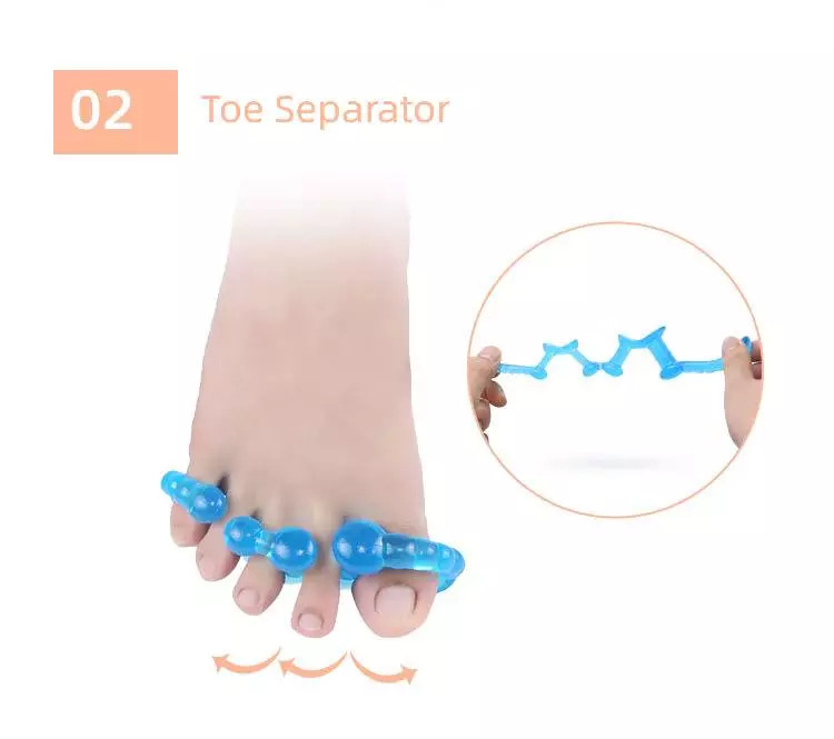 product-Silicone Toe Separator Five hole Foot Care Product Gel Bunion Toe Stretcher Separator Correc