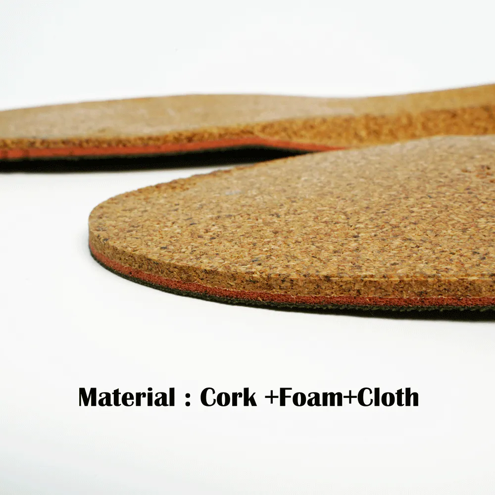 S-King Man And Women Cork Insole New Design Natural Deodorization Customizable Cork Light Breathable Insole