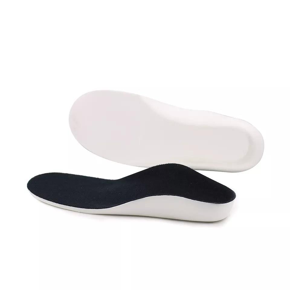 High arch support PU foam orthopedic shoe insoles for flat foot