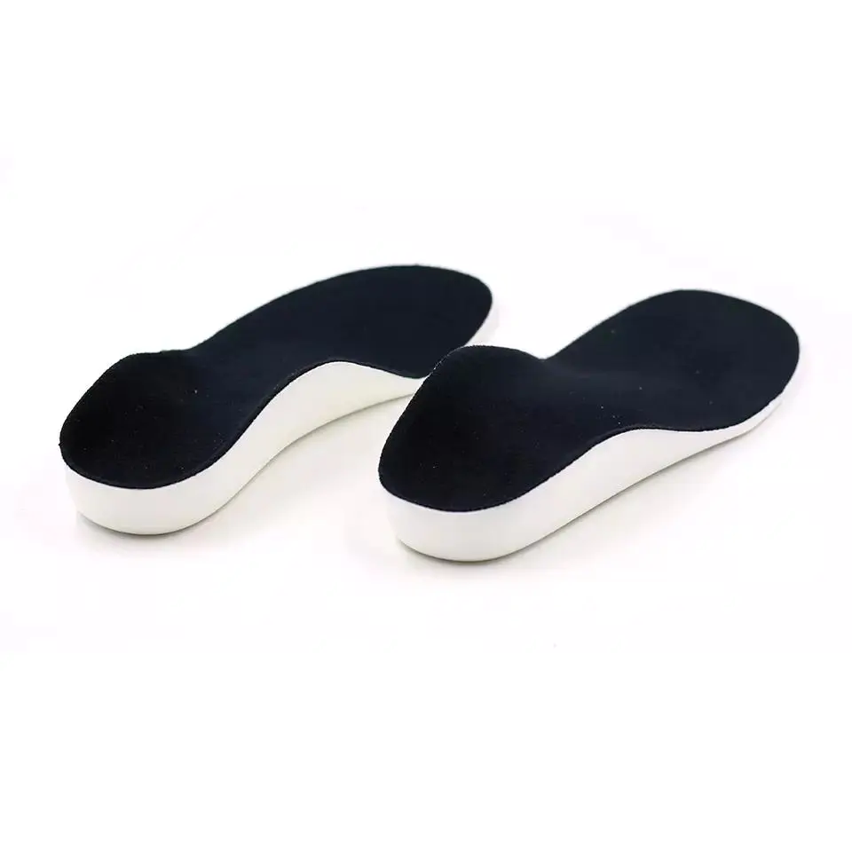 High arch support PU foam orthopedic shoe insoles for flat foot