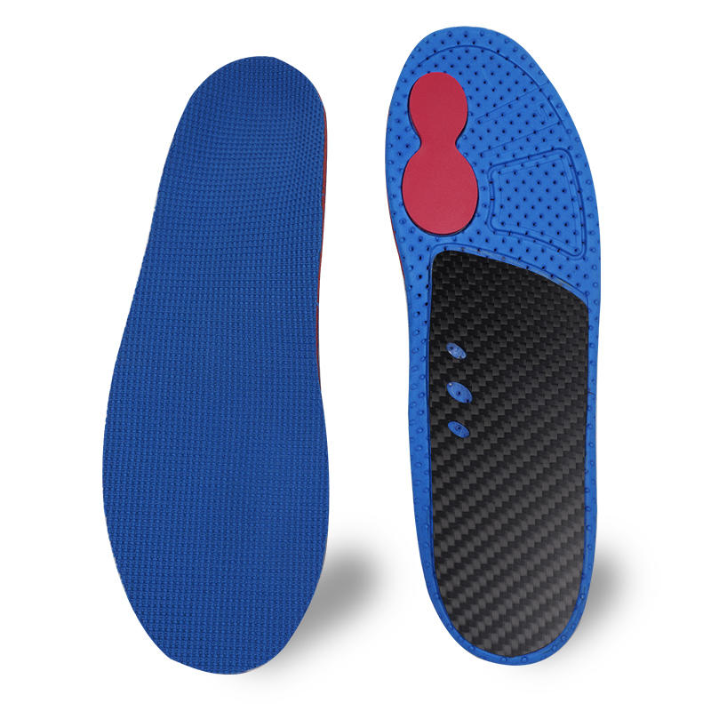 S-King Carbon Fiber Insoles Flat Foot Eliminate Pressure Orthotic Insoles Full Length with Arch Supports