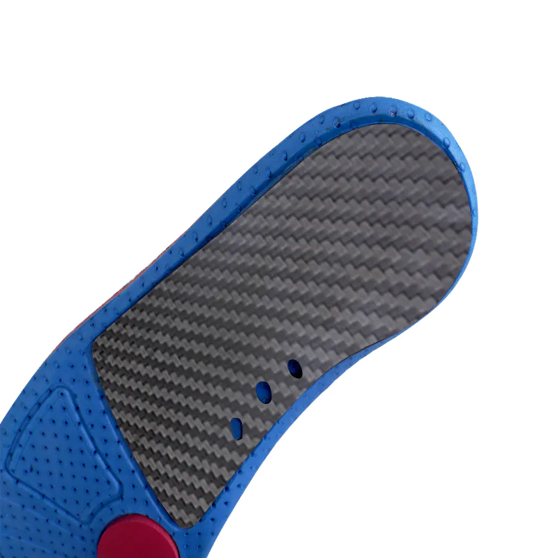 S-King Carbon Fiber Insoles Flat Foot Eliminate Pressure Orthotic Insoles Full Length with Arch Supports