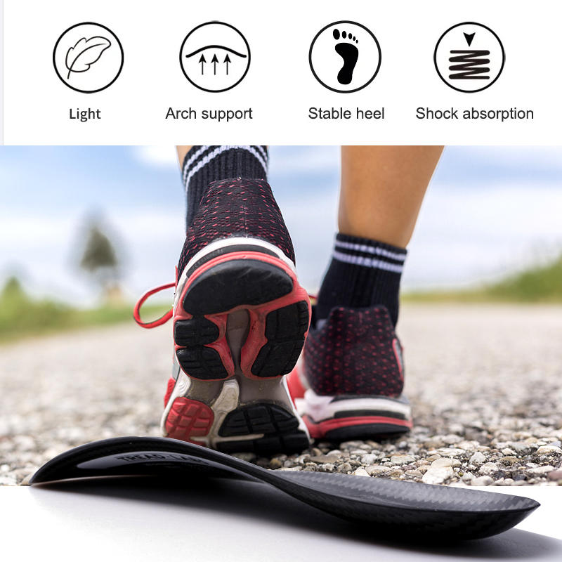 Professional Carbon fiber insole half pad can support the arch of the foot A must-have insole for sports people High elasticity Factory From China-S-King