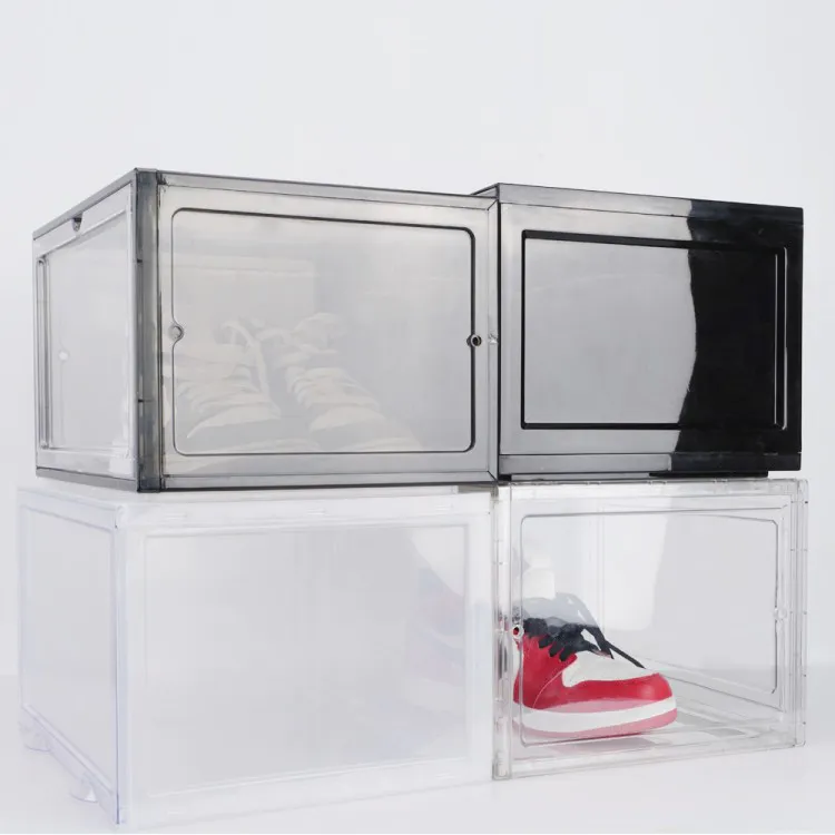 S-King Factory New Transparent Acrylic Shoe Box Storage Sneaker Display Organizer Shoe Container