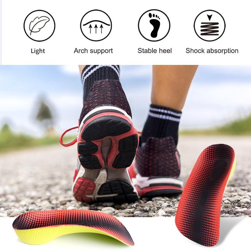 3/4 EVA High Arch Support Insoles Flat Feet Heel Cushion Increase Orthopedic Insoles