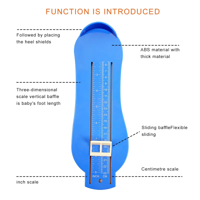 S-KING Wholesale Kids Foot Measuring Device Us Standard Shoe Sizer Feet Length Measuring Ruler