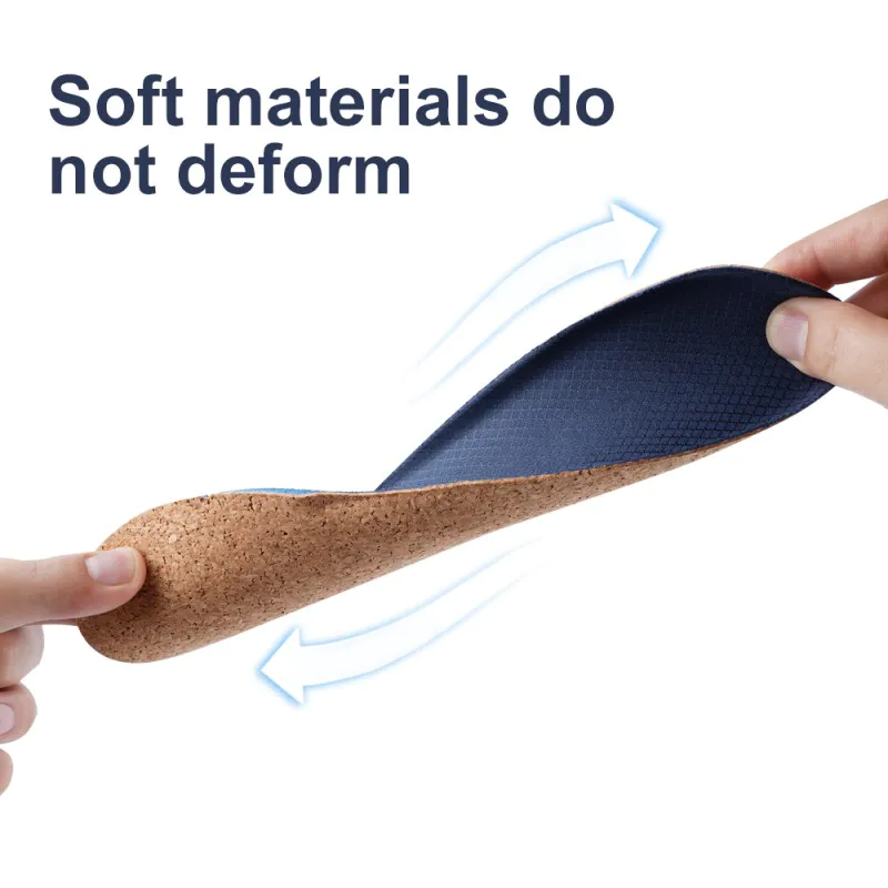 Nature Cork Insoles for Men and Women Shoe Inserts Thick Custom Foam Shoe Insoles