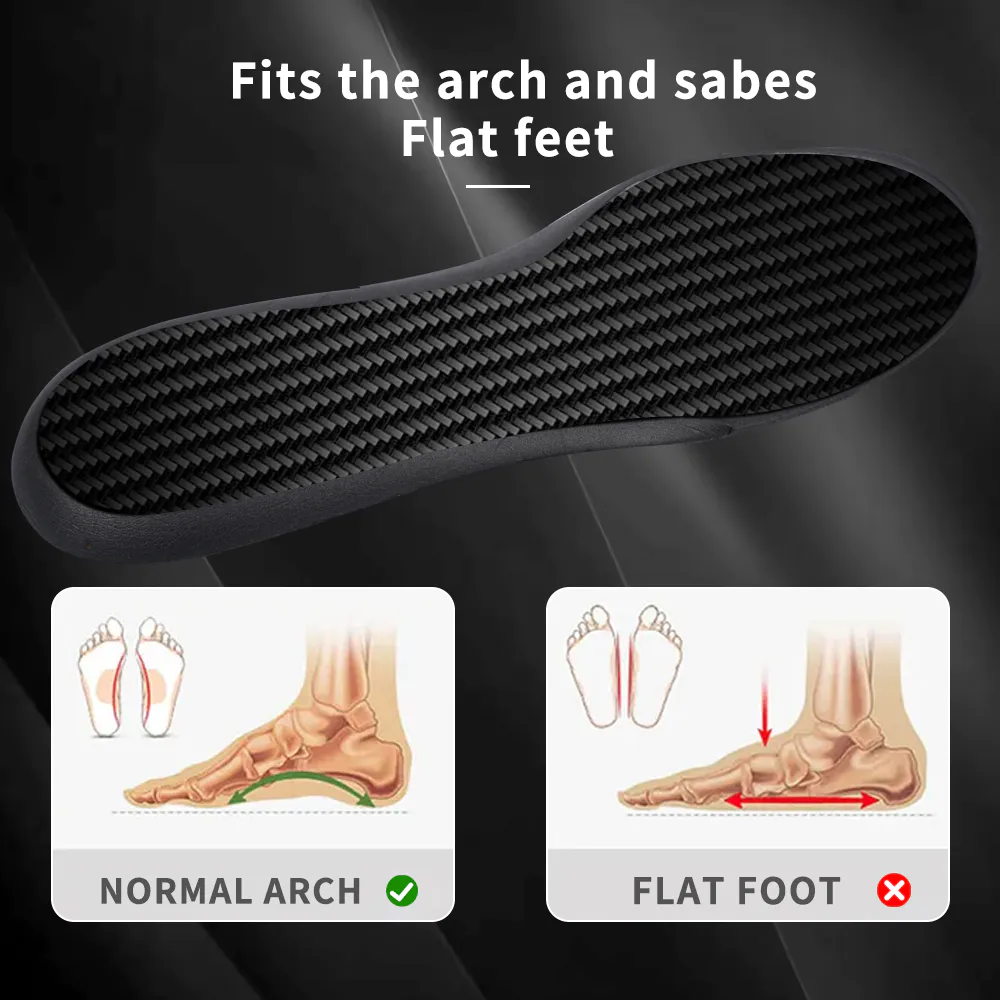 Carbon Fiber Performance Insoles Arch Support Adult PU Insoles Non-Slip Deodorant Shock Absorption Sports Insoles
