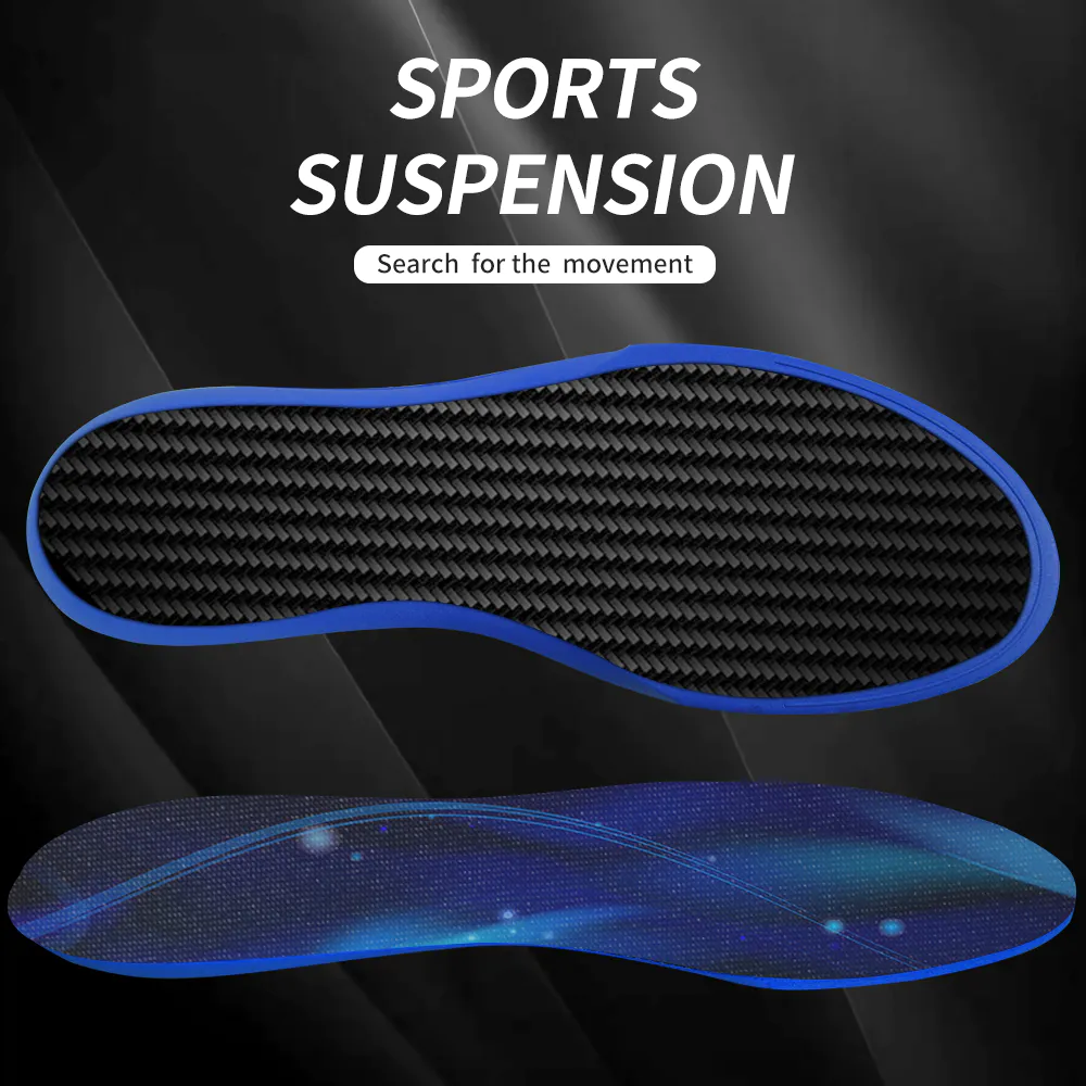 Carbon Fiber Performance Insoles Arch Support Adult PU Insoles Non-Slip Deodorant Shock Absorption Sports Insoles