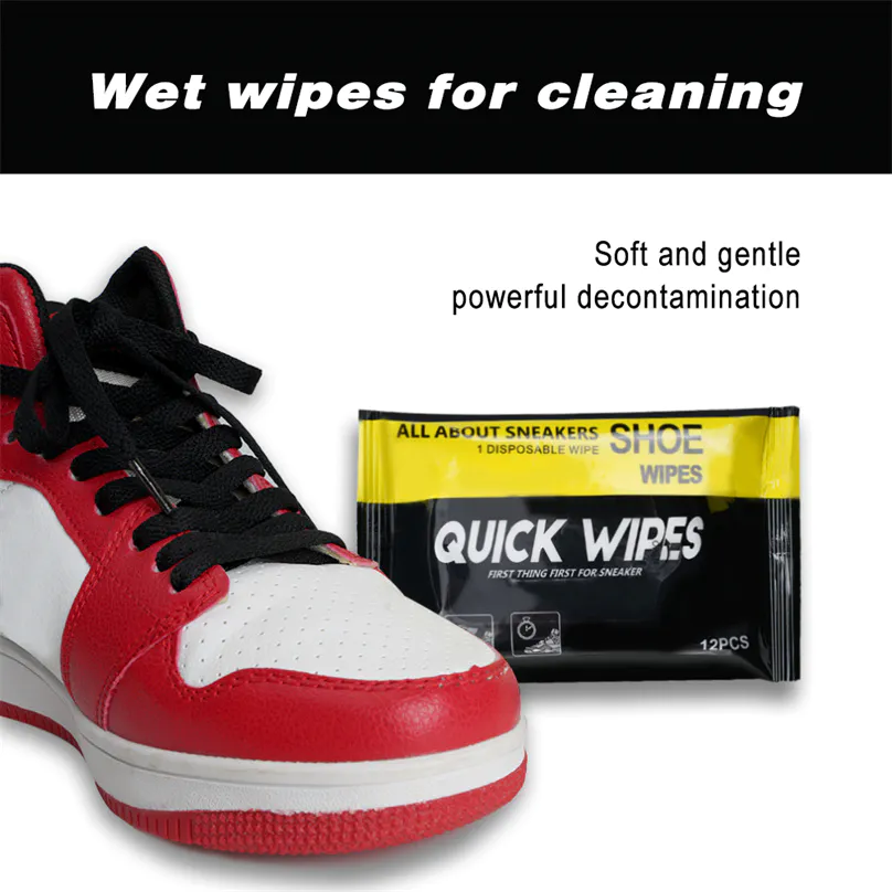 Custom Logo Shoe Shine Wipes Disposable Non-woven Sneaker Cleaner Wet Wipes