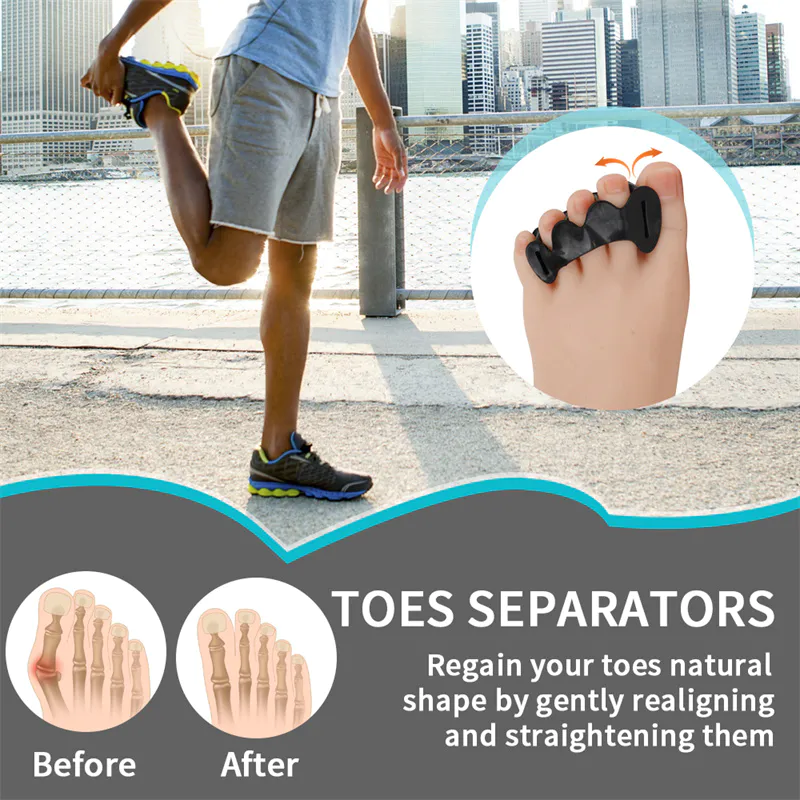 Wholesale Customized Breathable Silicon Gel Toe Separators and Bunion Spacers Finger Separator