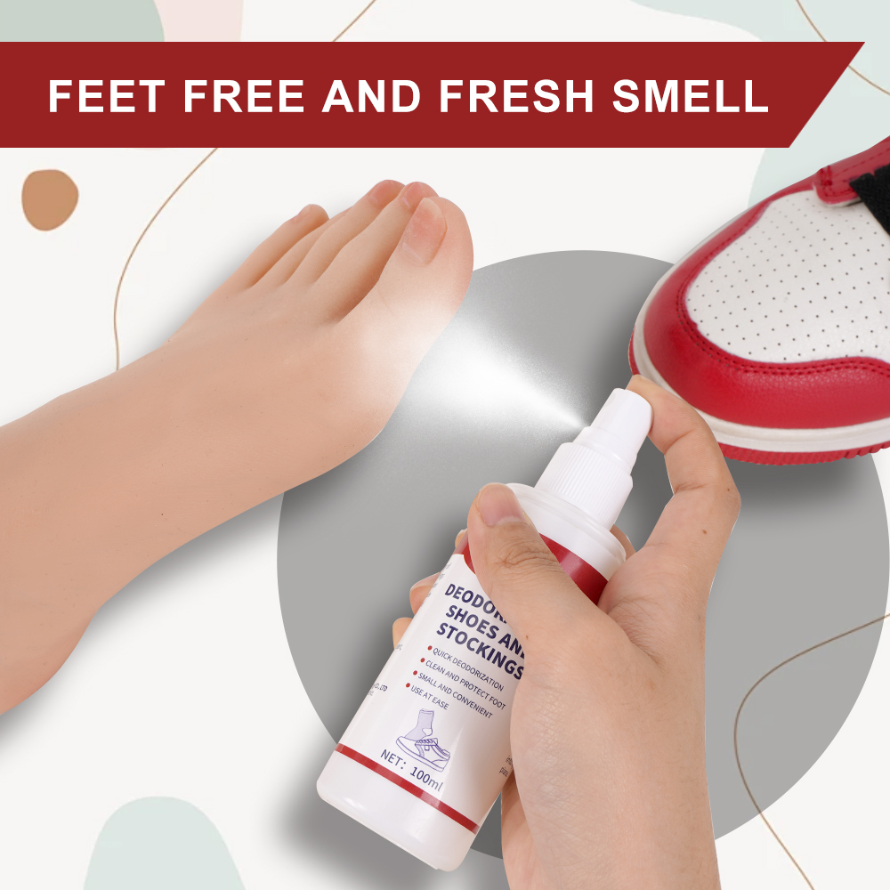 Natural Shoe Foot Spray Deodorant Fungal Growth Preventing Socks Shoes Deodorant Spray