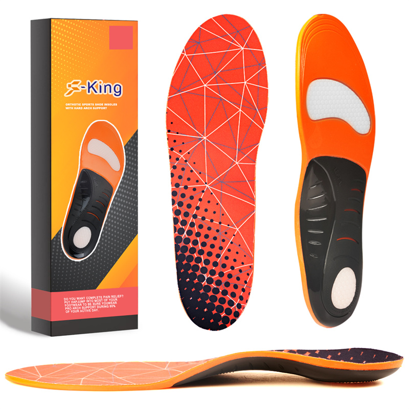 S-King Plantar Fasciitis Feet Insoles Arch Supports Orthotics Inserts Relieve Flat Feet Orthotic Insoles