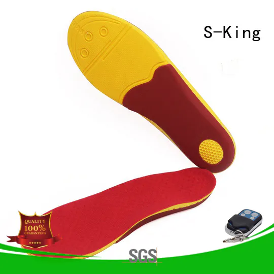 S-King innovative electric heated shoe insoles for sale biking
