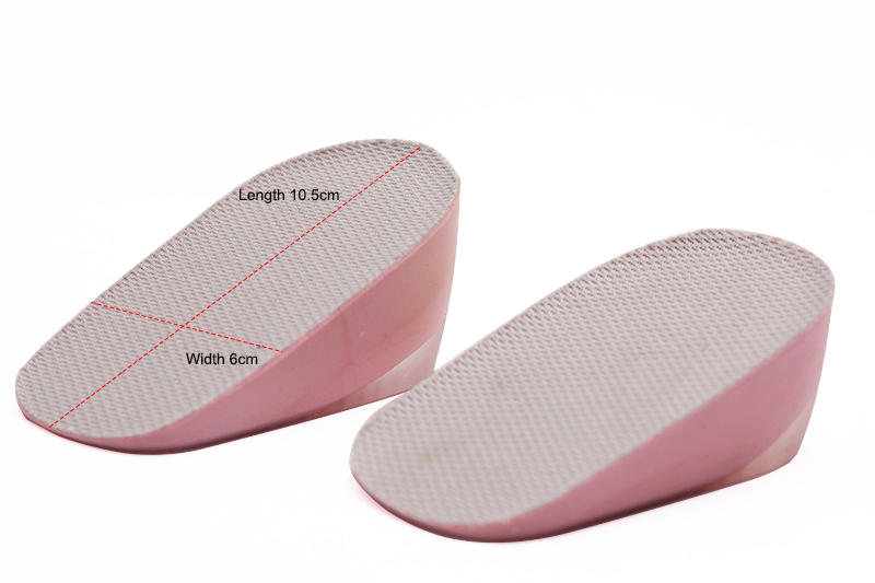 PU gel women shoes hidden height increase insole lifts-up cushion pad for shoes-2