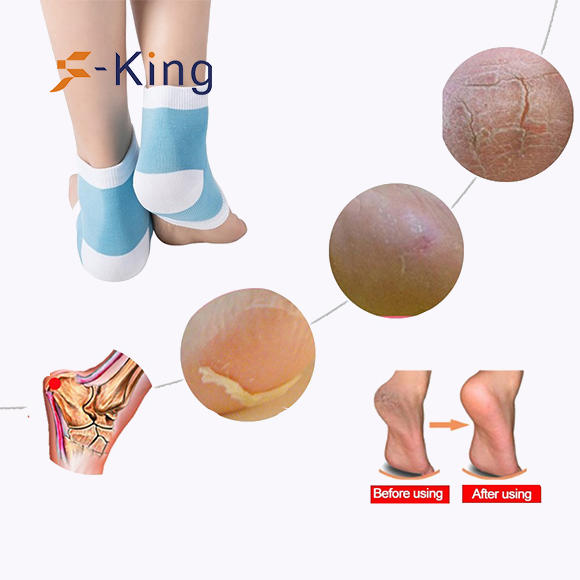 S-King-Find Moisturizing Socks Cooling Gel Heel Insole Socks For Spa, Moisturizing